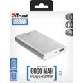 Trust Ula Thin Metal PowerBank 8000 mAh, stříbrná_928756119