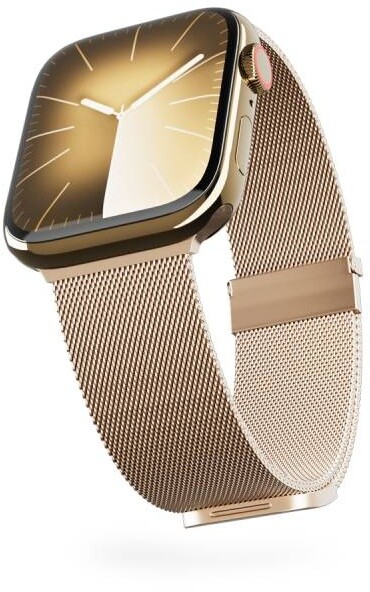 Epico ocelový pásek Milanese+ pro Apple Watch 42/44/45/49mm, zlatá_810730374