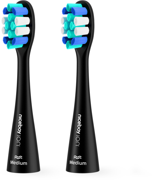 Niceboy ION Sonic Lite toothbrush heads 2 pcs Medium black_723478413