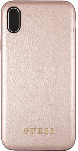 GUESS PU Leather Hard Case Iridescent pro iPhone Xr, růžovo zlaté_824213176