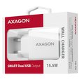 AXAGON ACU-5V3, SMART nabíječka do sítě, 2x port 5V-2.1A + 1A, 15.5W_128872706