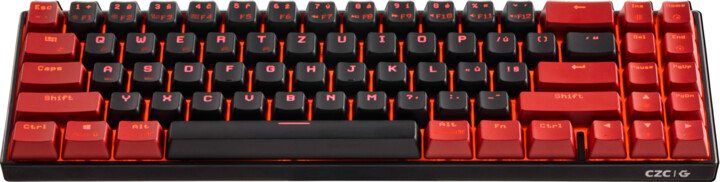 CZC.Gaming Halfling, herní klávesnice, Cherry MX Silent Red, CZ