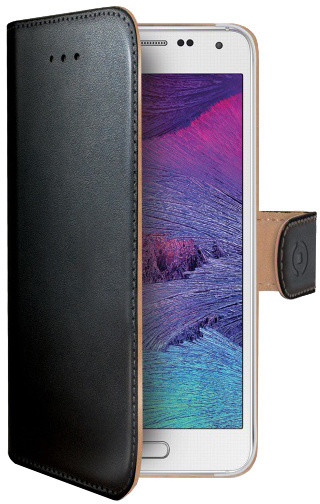 CELLY Wally pouzdro typu kniha pro Samsung Galaxy S6, PU kůže, černá_1334241330