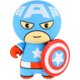Lazerbuilt Marvel Kawaii 2600 mAh Captain America powerbanka