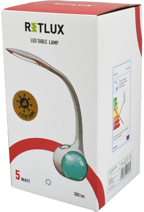 Retlux lampa RTL 202, LED, stmívatelná, 5W, bílá_1557240801