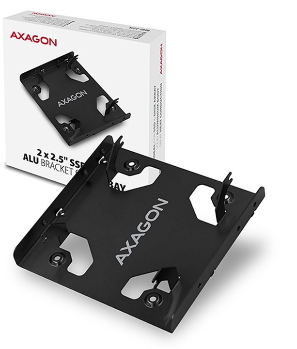 AXAGON RHD-225L, hliníkový rámeček pro 2x 2.5&quot; HDD/SSD do 3.5&quot; pozice_1807544727