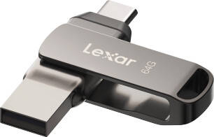 Lexar JumpDrive D400 Dual - 64GB, šedá_1085616090