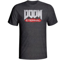 Tričko Doom: Eternal - Logo, tmavě šedé (XL)_1985503703