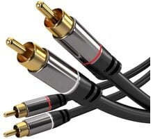 PremiumCord kabel 2x CINCH - 2x CINCH, M/M, HQ, 1.5m, černá_17663803