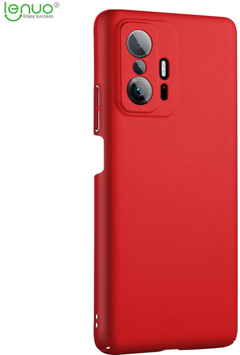 Lenuo Leshield zadní kryt pro Xiaomi Mi 11T/11T Pro, červená_2101840259