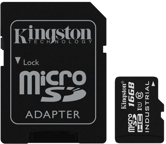 Kingston Industrial Micro SDHC 16GB Class 10 UHS-I + SD adaptér