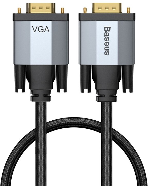 BASEUS kabel Enjoyment Series VGA - VGA, 2m, šedá_2091932804