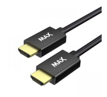 MAX kabel HDMI 2.1, opletený, 2m, černá