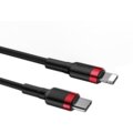 BASEUS kabel Cafule Series, USB-C - Lightning, M/M, nabíjecí, datový, PD, 18W, 1m, červená/černá_64763217
