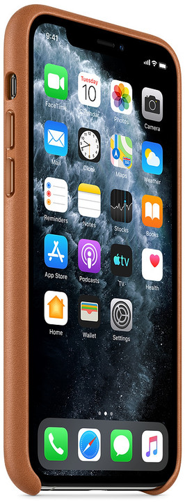 Apple kožený kryt na iPhone 11 Pro, sedlově hnědá_628024055