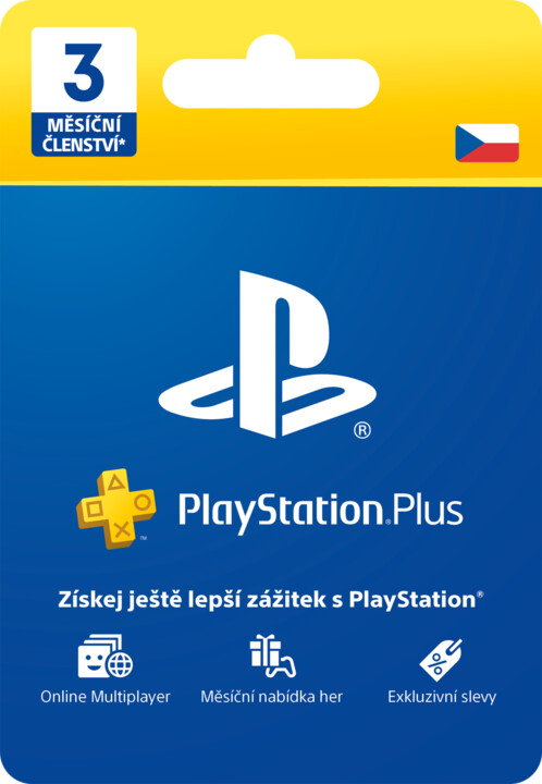 PlayStation Plus 3 měsíce - Dárková karta_786151208