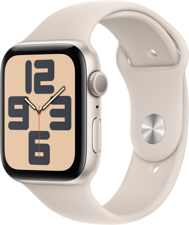 Apple Watch SE 2023, 44mm, Starlight, Starlight Sport Band - S/M_544458251