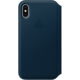 Apple kožené pouzdro Folio na iPhone X, vesmírně modrá