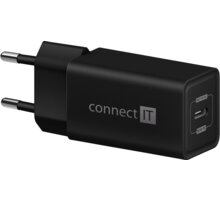 CONNECT IT nabíjecí adaptér, 1x USB-C, PD, 18W, černá CWC-2060-BK