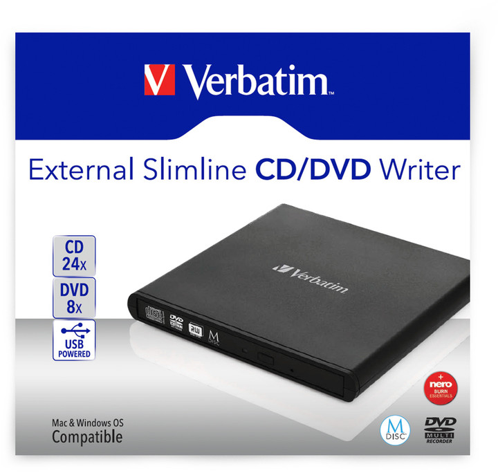 Verbatim Slimline, externí, USB 2.0, černá_1549205784
