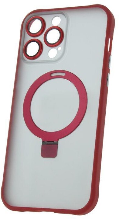 C.P.A. silikonové TPU pouzdro Mag Ring pro iPhone 14 Pro Max, červená_245271926
