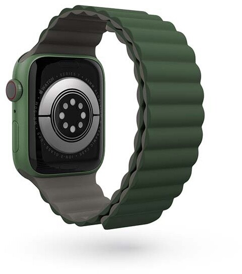EPICO magnetický pásek pro Apple Watch 42/44/45mm, šedá/zelená_1785877024