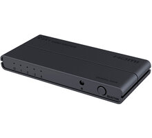 PremiumCord HDMI switch 4:1 s podporou rozlišení 4Kx2K@60Hz, 1080P, HDR, s dálkovým ovladačem_874066715