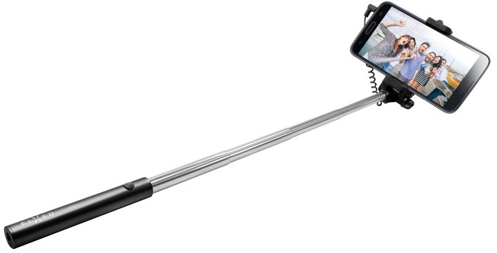 FIXED Snap Mini kompaktní selfie stick, spoušť přes 3,5 mm jack, černý_1255658398