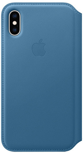 Apple kožené pouzdro Folio na iPhone XS, modrošedá_1439121063