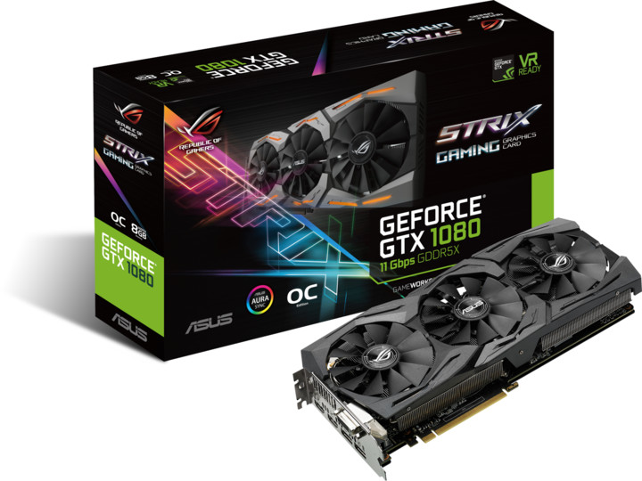 ASUS GeForce ROG STRIX-GTX1080-O8G-11GBPS, 8GB GDDR5X_1183952390