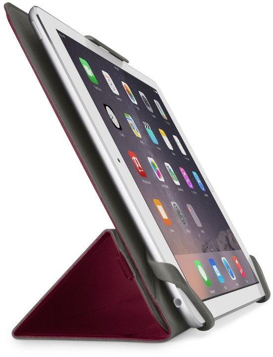 Belkin iPad Air 1/2 pouzdro Athena TriFold, tmavě červená_1262600810