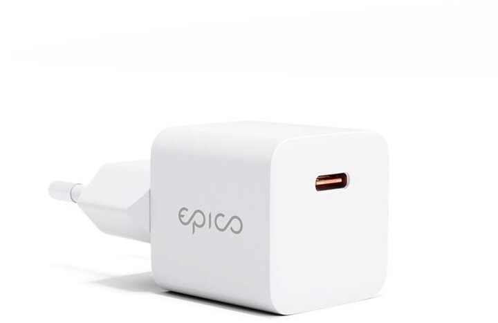 EPICO síťová nabíječka PD mini II, USB-C, 20W, bílá_829713044