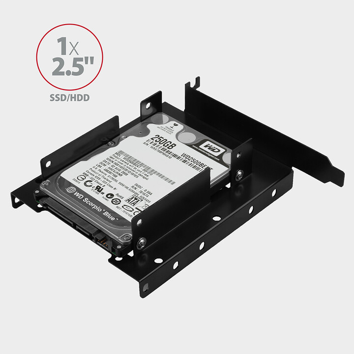 AXAGON RHD-P35, kovový rámeček pro 2x 2.5&quot; HDD/SSD a 1x 3.5&quot; HDD do PCI záslepky_1528660822