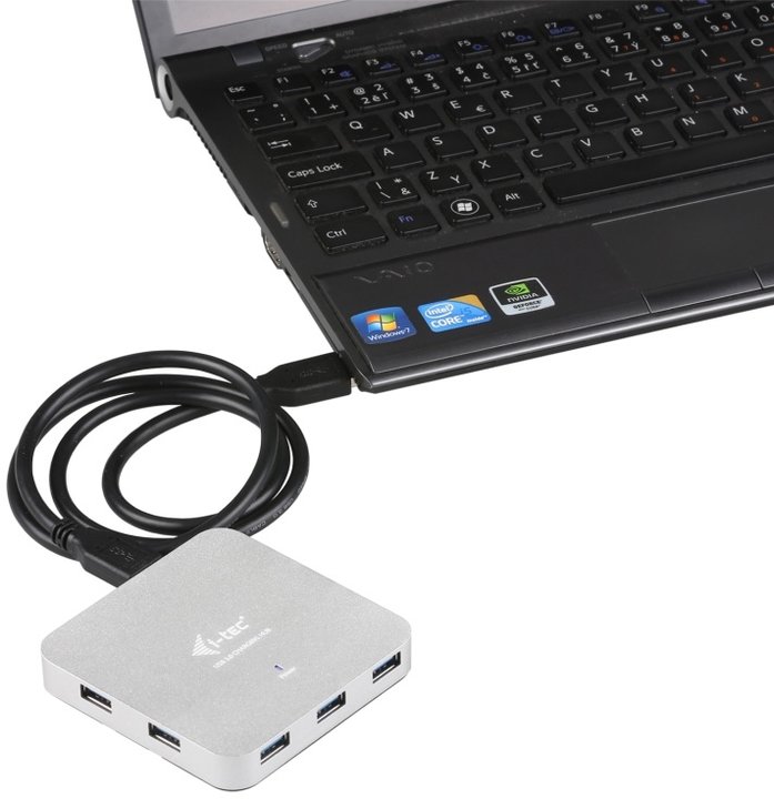 i-tec USB 3.0 Hub 7-Port, metal