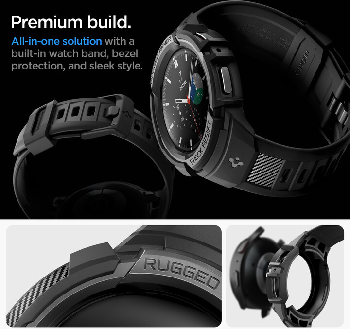 Spigen ochranné pouzdro Rugged Armor Pro pro Galaxy Watch5 Pro 45mm, černá_84324548