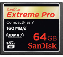 SanDisk CompactFlash Extreme Pro 64GB 160MB/s - Rozbalené zboží