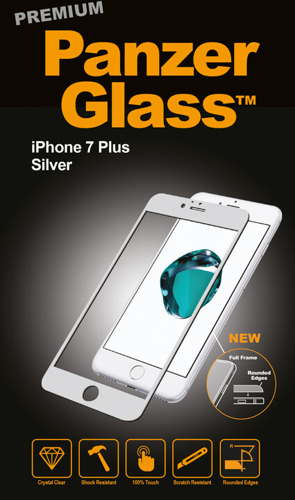 PanzerGlass ochranné sklo PREMIUM na displej pro Apple iPhone 7 Plus, stříbrná_618166362