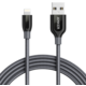 Anker PowerLine + Lightning kabel pro iPhone, délka 1,8m, s váčkem, šedá