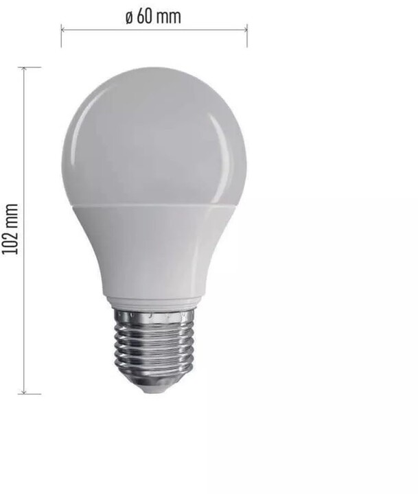 Emos LED žárovka true light A60 7,2W(60W), 806lm, E27, teplá bílá, 3 kusy_1754745568