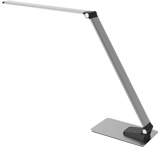 Solight LED stolní lampička stmívatelná, 11W, broušený hliník, stříbrná_333346269