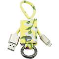 MIZOO USB/ lightning klíčenka K2-03i, žlutě květovaná