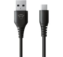Trust napájecí kabel GTX266 USB-C - USB-A pro PS5 ovladač DualSense, Play &amp; Charge, 3m, černá_1186660041
