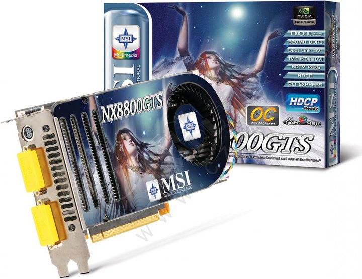 MicroStar NX8800GTS-T2D320E-HD-OC 320MB, PCI-E_347002419