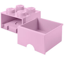 Úložný box LEGO, s šuplíkem, malý (4), světle růžová_299322405