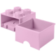 Úložný box LEGO, s šuplíkem, malý (4), světle růžová
