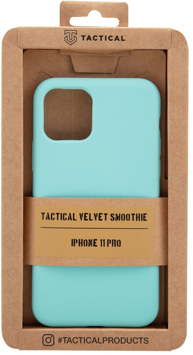 Tactical silikonový kryt Velvet Smoothie pro Apple iPhone 11 Pro, tyrkysová_719950024