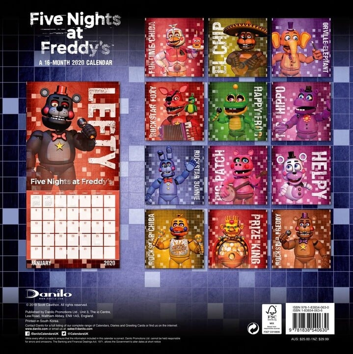 Kalendář Five Nights At Freddys 2020_1055730941