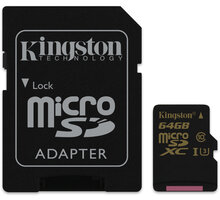 Kingston Micro SDXC 64GB UHS-I U3 + SD adaptér_228607818