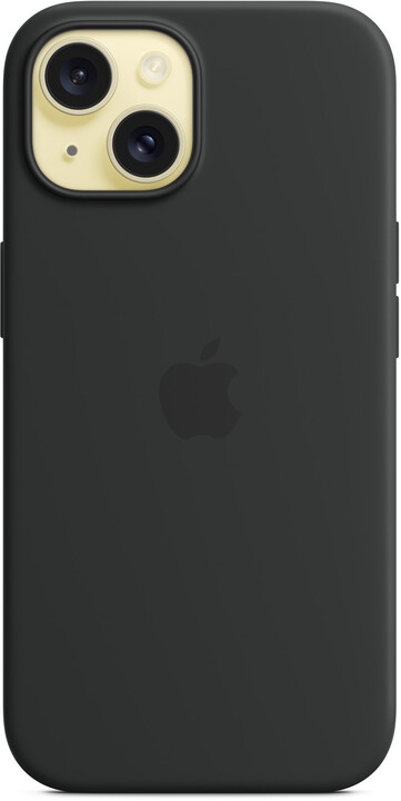 Apple Silikonový kryt s MagSafe pro iPhone 15, černá_990058713