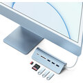 Satechi Aluminium Type-C USB Hub, 3x USB 3.0, MicroSD, modrá_1469346210